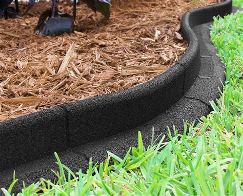 Ecoborder Black Rubber 4 Ft X 3 In No Dig Landscape Garden Edging Brickseek