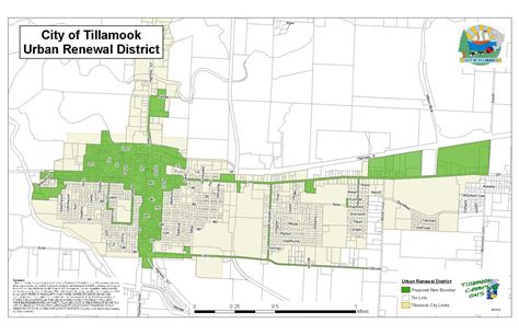 City Of Tillamook Urban Renewal District Boundaries Map