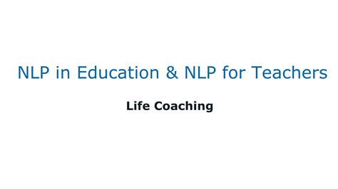 Nlp In Education Nlp For Teachers Youtube