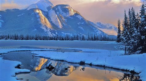 Mountains Landscapes Nature Winter Canada Land Wallpaper 1920x1080
