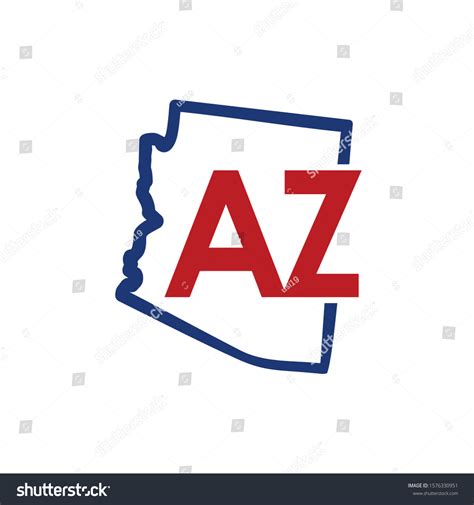 Arizona Outline Logo Template 002 Stock Vector Royalty Free