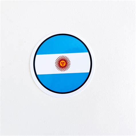 Calco Círculo Bandera Argentina Etiquecosas