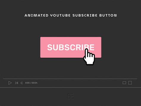 Pink Animated Youtube Subscribe Button Minimal Animation Etsy Canada