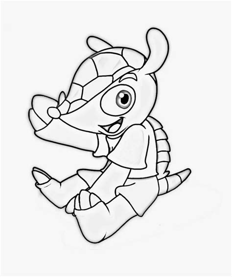 desenhos do mascote fuleco para colorir