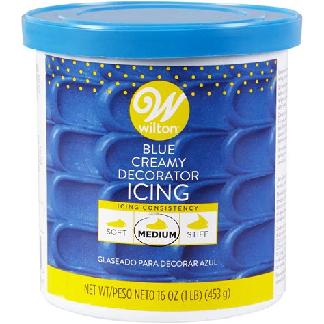 Wilton Ready To Use Medium Consistency Blue Buttercream Frosting 16 Oz