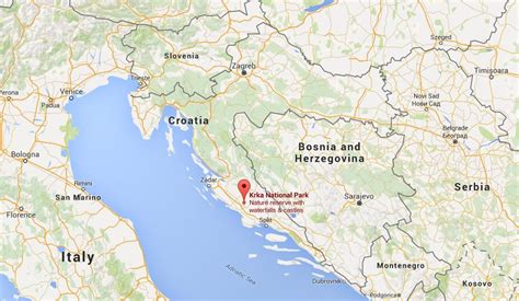 Where Is Krka National Park On Map Croatia