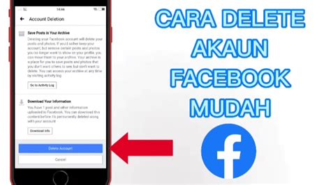 Cara Delete Akaun Facebook Mudah T Night Youtube