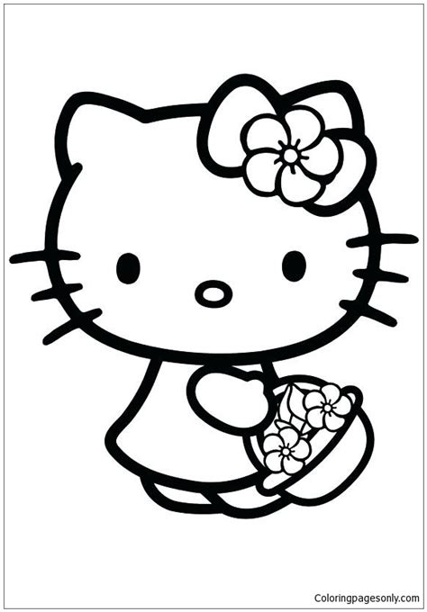 Love Hello Kitty Coloring Pages