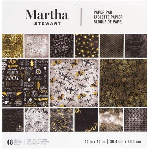 Martha Stewart Paper Pad 305x305cm 24x2 Pieces Black And Gold