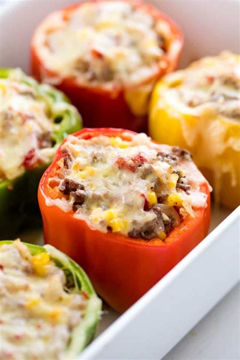 Stuffed Rice And Vegetable Bell Peppers Stuffed Peppers Best Stuffed