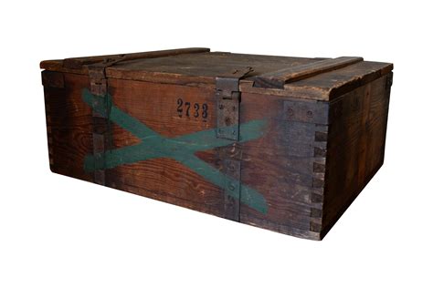 Ww1 Munitions Box Wooden Crates Leather Chesterfield Sofa Leather