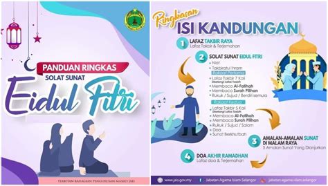 Panduan Solat Sunat Aidilfitri Di Rumah And Amalan Sunat Malam Raya