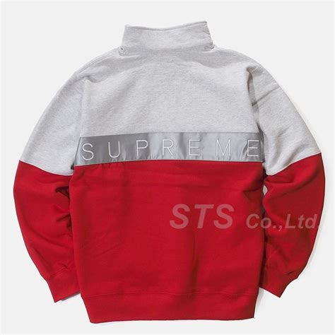 Supreme 2 Tone 3m Reflective Half Zip Sweat Ugshaft