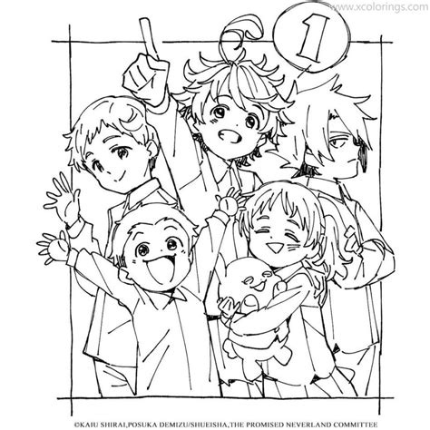 The Promised Neverland Coloring Pages Emma The Girl