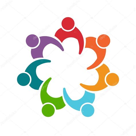 People Man Logo Group Of Seven Persons Stock Vector Image By ©deskcube