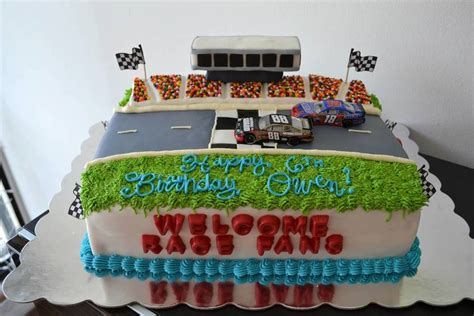 Enjoy being six years old and make as many fun memories as you can. Inspired By Ginger 75833 Nascar Cake For A 6 Year Old Boy ...