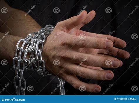 Hands In Chains Stock Image Image Of Body Male Hand