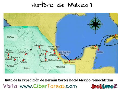 La Expedición De Hernán Cortés Hacia México Tenochtitlan Historia De México 1 Cibertareas