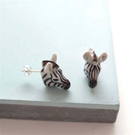 Zebra Earrings By And Mary Notonthehighstreet Com