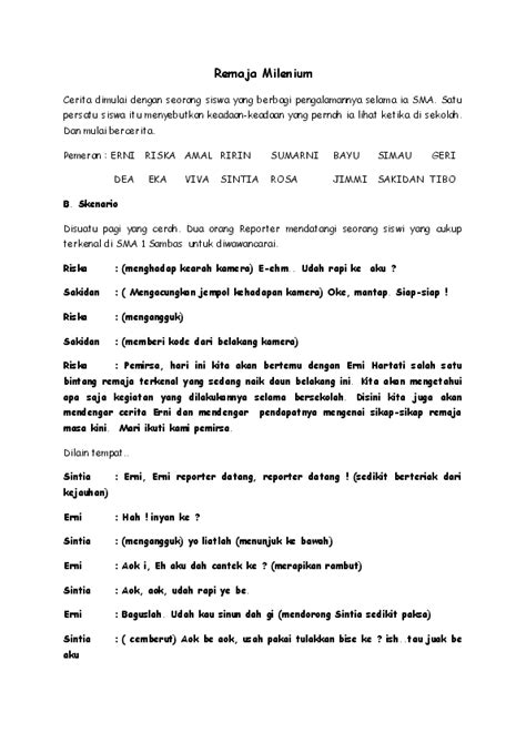 Teks Drama Bahasa Indonesia 4 Orang - Berbagi Teks Penting