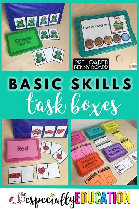 Basic Skills Task Boxes Task Boxes Prebabe Task Boxes Life Skills Special Education