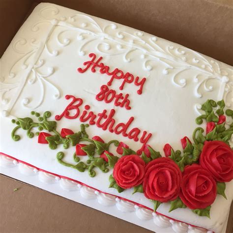Birthday Sheet Cakes With Roses Cakezc
