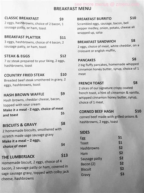Do expect delays, though, as these fast food restaurants may not be fully staffed. Online Menu of Peggys Place Restaurant, Washougal ...