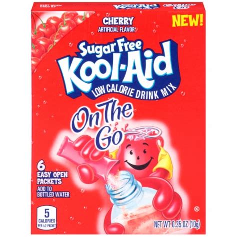 Kool Aid On The Go Sugar Free Cherry Drink Mix Packets 6 Ct Kroger