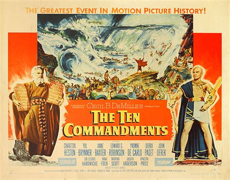The Ten Commandments Original 1956 Us Half Sheet Movie Poster