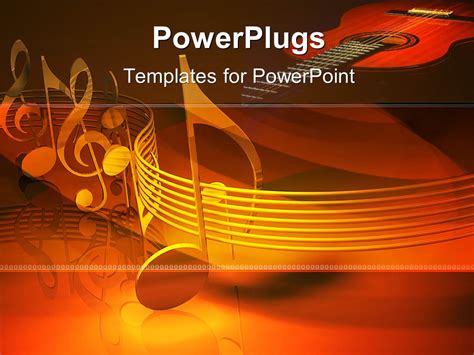 A minimalist powerpoint background music presentation will let your message—and your music—be the center of attention. PowerPoint Template: Series of metallic musical notes arranged along a path with Villon in ...