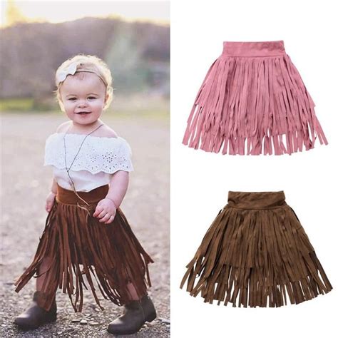 Fringe Suede Skirt Skirts For Kids Suede Fringe Skirt Little Cowgirl