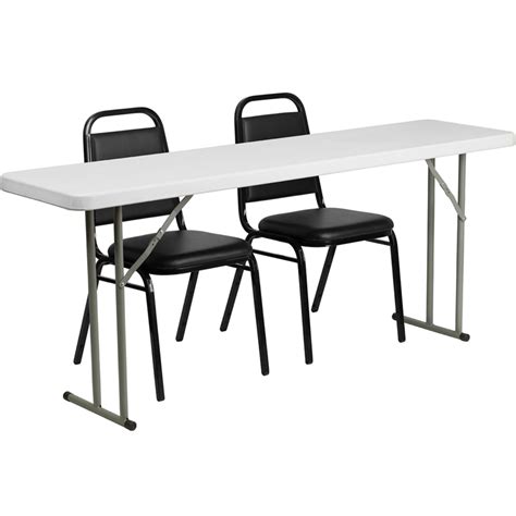 Buy branded folding chairs online at lowest prices. 18'' X 72'' Plastic Folding Training Table With 2 ...