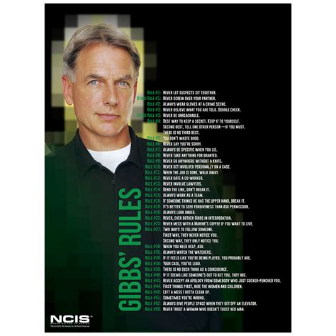 Ncis Gibbs Rules Giclee Print Poster 18x24 Shop The Cbs Official Store