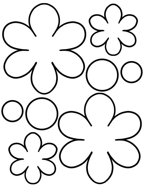 6 free printable flower templates