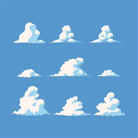 Small Cloud Studies Pixelart Pixel Art Cloud Art Pixel Art Tutorial