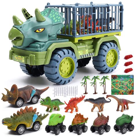 Buy Cute Stone Dinosaur Truck For Kids 3 5 Dinosaur Transport Truck