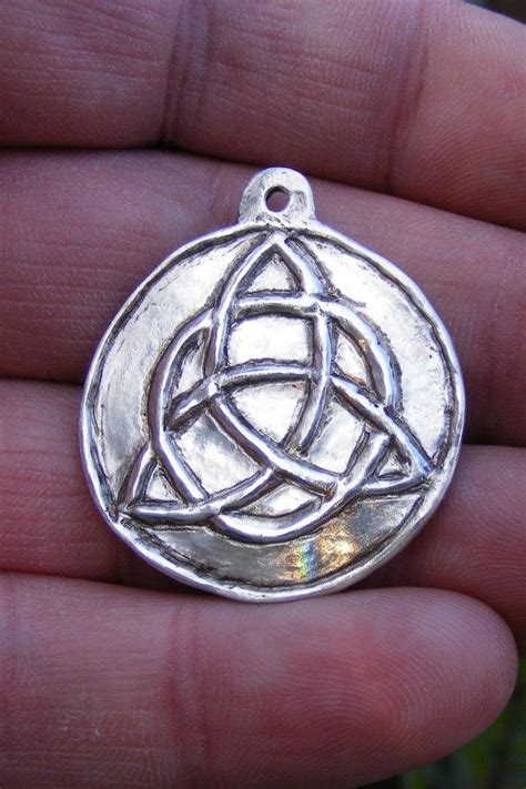 Triquetra Celtic Trinity Sterling Silver Pendant Etsy Uk Sterling