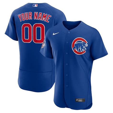 Mens Chicago Cubs Nike Royal Alternate Authentic Custom Jersey