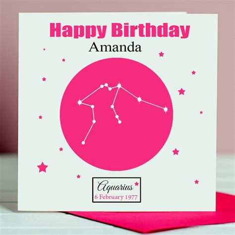 Star Sign Constellation Birthday Card For Her By Lisa Marie Designs