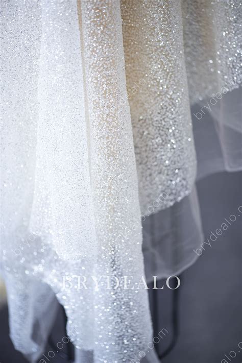 Shiny Designer Bridal Glitter Tulle Fabric