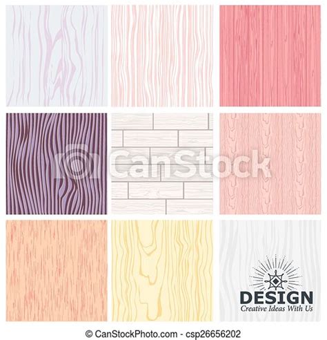 Woodgrain Set Of Wooden Texture Materials Vector Illustration Canstock