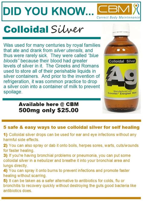 Colloidal Silver Correct Body Maintenance