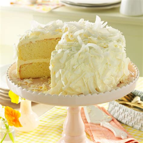 It's only natural to feature both together in this sweet dessert with a hint of tartness. Coconut Cake with White Chocolate Frosting Recipe | Taste of Home