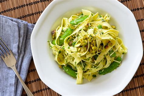 Fresh Fettuccine With Sugar Snap Peas And Rocket Pesto You Plate It