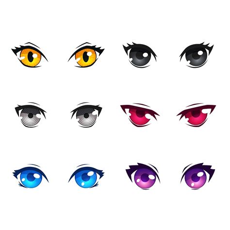 Female Anime Eyes Color