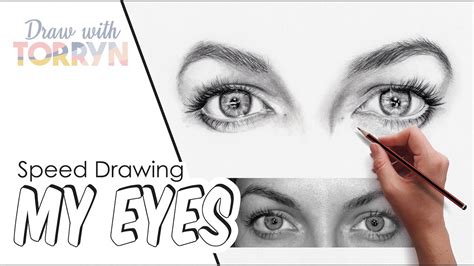 How To Draw Eyes Self Portrait Step By Step Tutorial 👁️👁️👀 Youtube