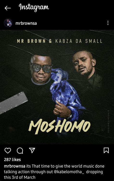 New Music Mr Brown Ft Kabza De Small Dropping 3 March South Africa