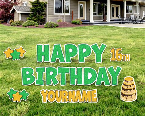 Happy Birthday Yard Sign Happy Birthday Lawn Signs Outdoor Etsy Uk