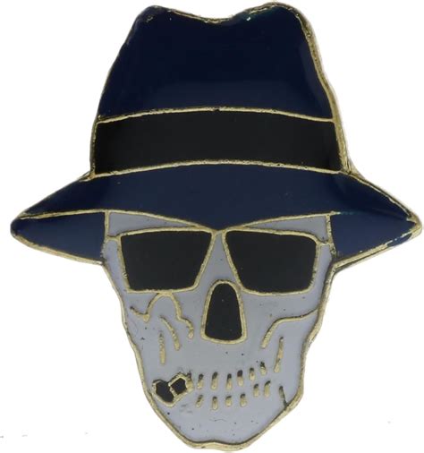 Amazon Com Fedora Skull Hat Or Lapel Pin AK106D200 Jewelry