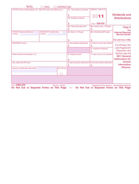 1099 Div Fillable Form Printable Forms Free Online